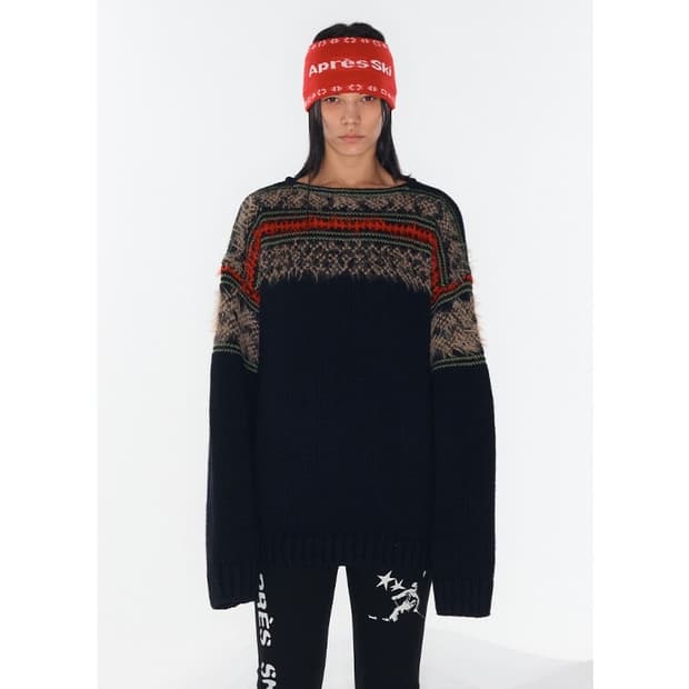 Open yy 페어에일 니트 스웨터