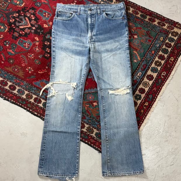 80's USA 빈티지 리바이스 517 오렌지탭 체인스티치