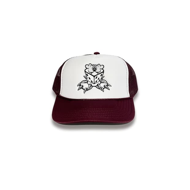 hara 2025 dice trucker cap (burgundy)