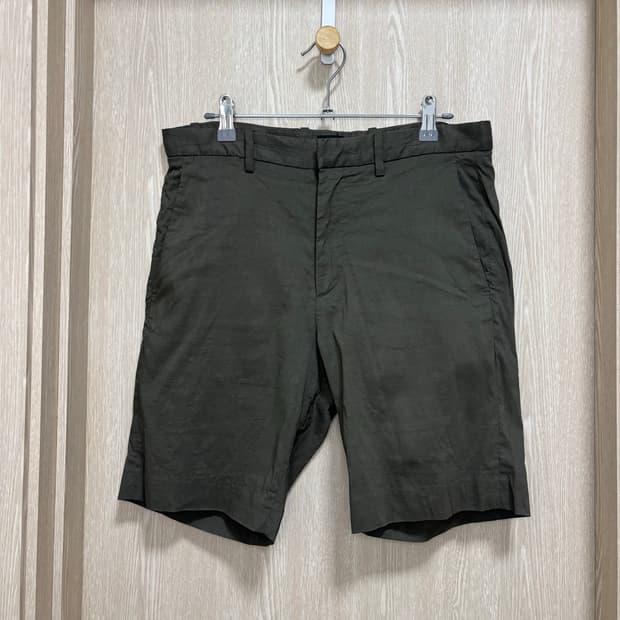 띠어리 제인 오르가닉 크런치 린넨 반바지30/카키