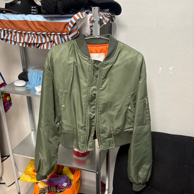 크롭 항공 점퍼자켓