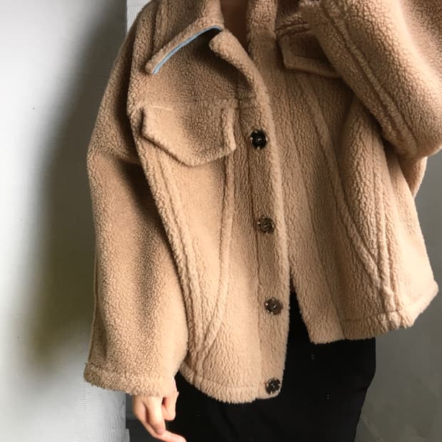 Off-White 오프화이트 베어 시어링 트랙자켓