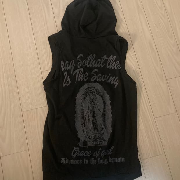 back printing vest zipup