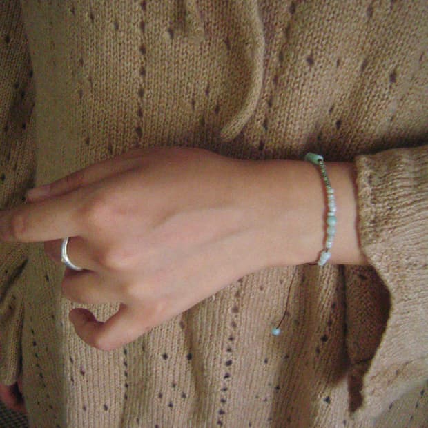mint silver cross bracelet 민트 실버크로스 팔찌