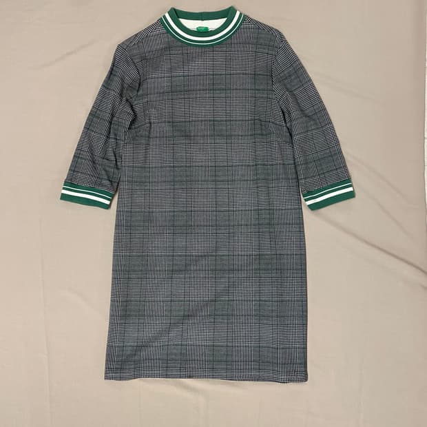 급처! 베네통 글랜체크 원피스