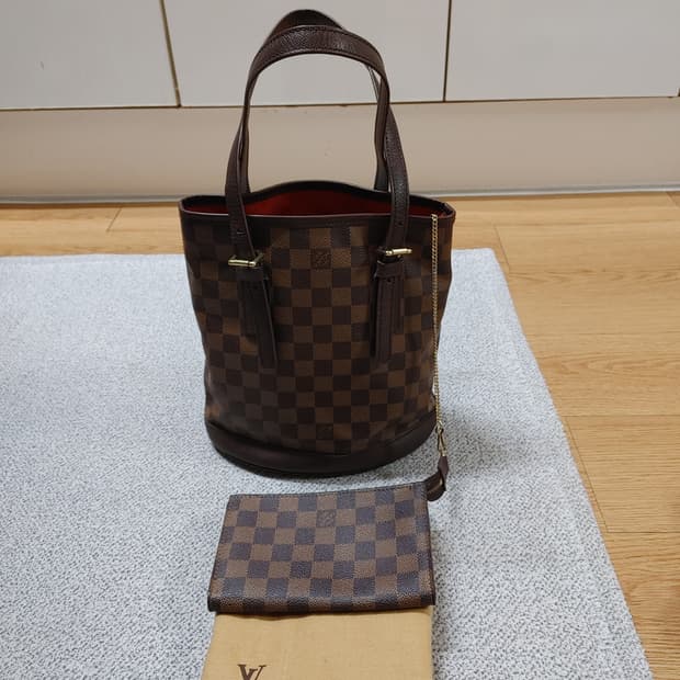 정품 클래식 루이비통 다미에 쁘띠 버킷백 토트백 숄더백