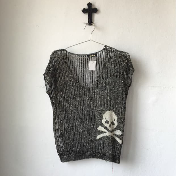 Skull point net knit