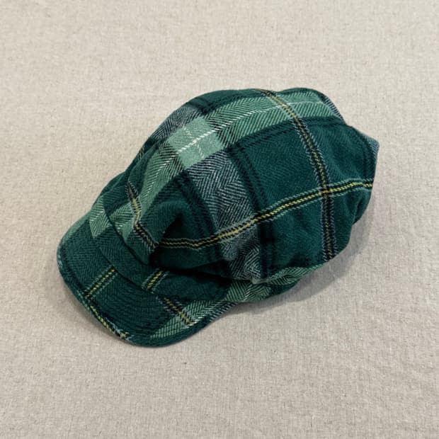 캐피탈 그린 체크 울 캡