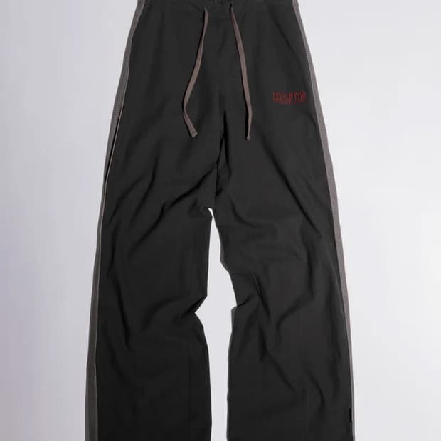 구해요) 스컬프터 Piping Linen Pants Charcoal