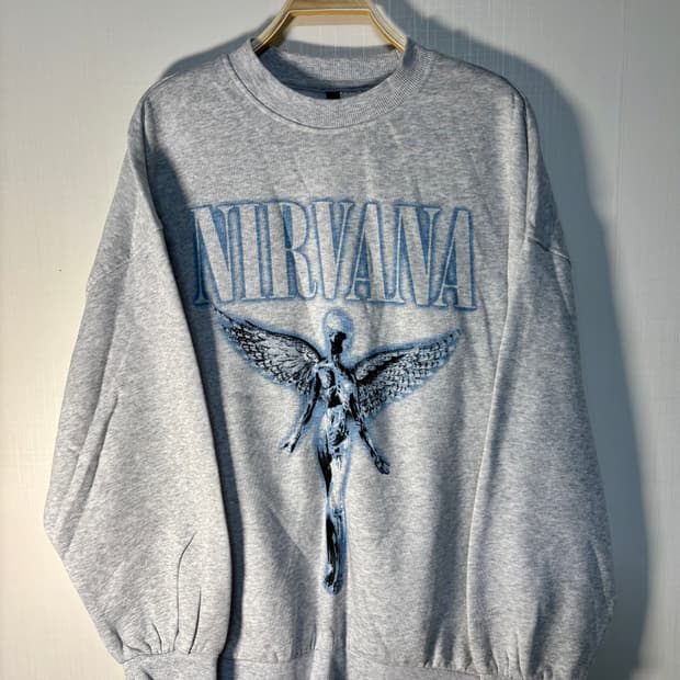 Nirvana artwork sweatshirt 너바나 빅로고 스웻셔츠