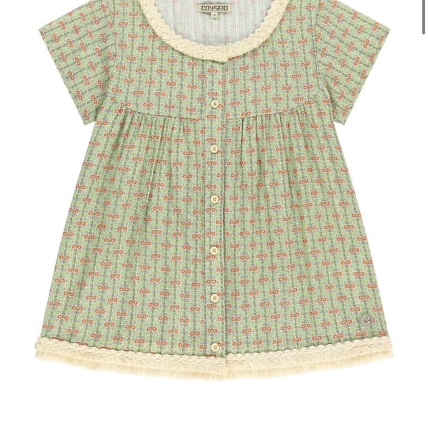 코이세이오 프런지 셔링 블라우스 라이트그린 1