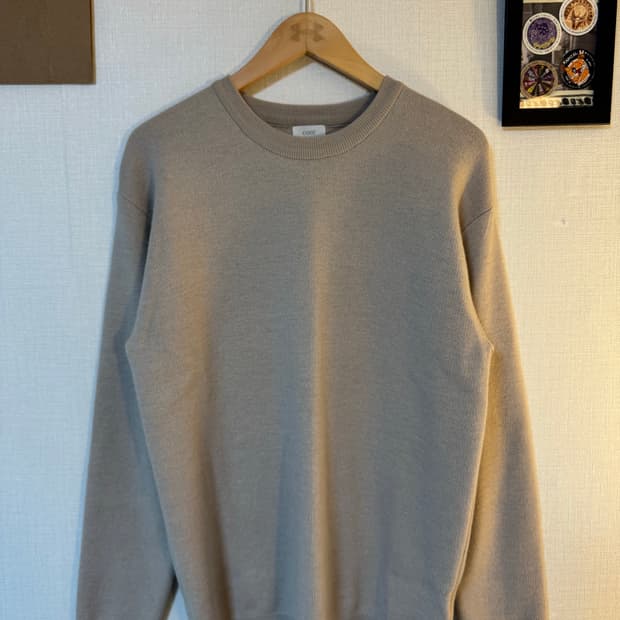 [L]쿠어 라운드넥 울 니트 아이보리