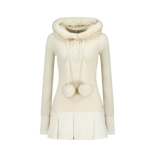 (S) 포어링 스노우볼 원피스 snowball onepiece 아이보리