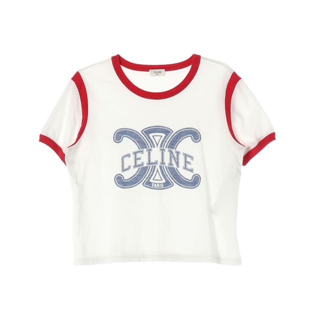 셀린느 코튼 저지 트리옹프 반팔 티셔츠 링거티 M
