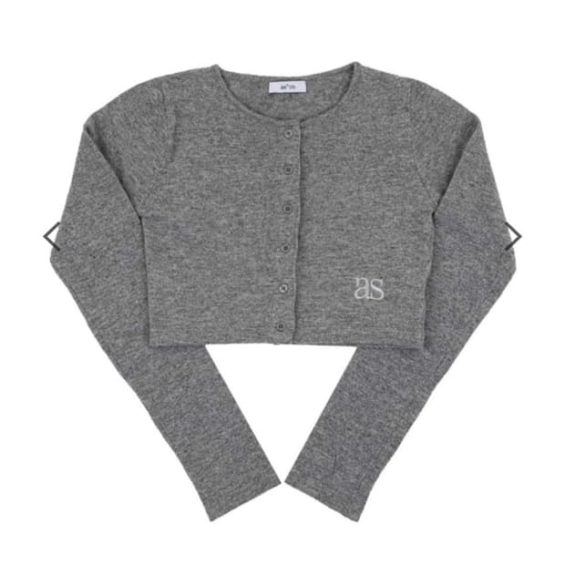애즈온 리스 울 가디건 그레이