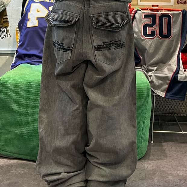 RED APE gray washing denim pts