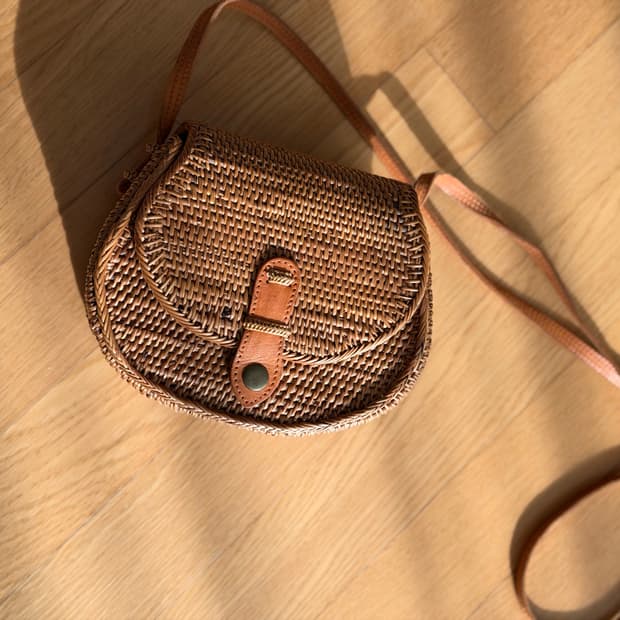 발리산 라탄 가방