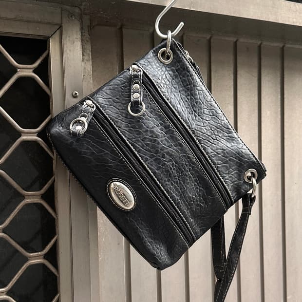 Rosetti vintage multi zipper leather bag