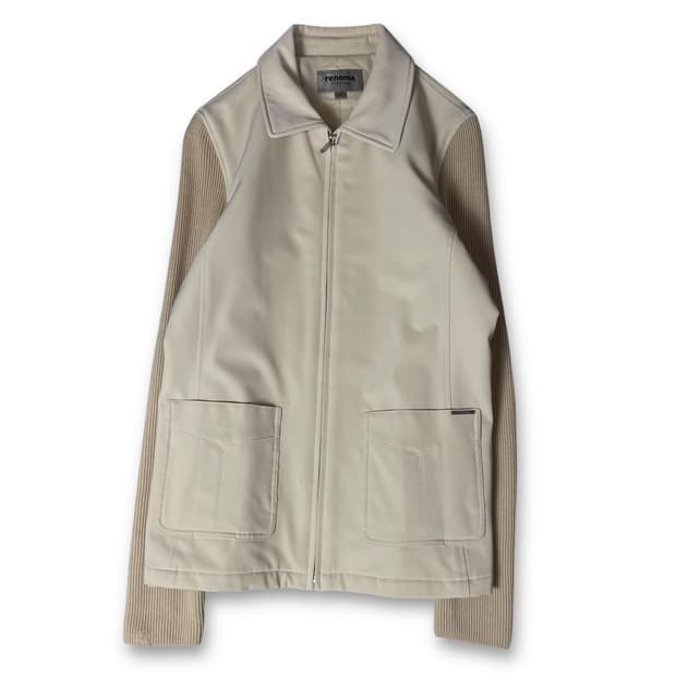 레노마 스포츠 연베이지 니트 폴리 집업 자켓 95