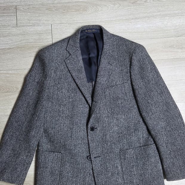 브룩스브라더스 해리스 트위드 헤링본 자켓 40S