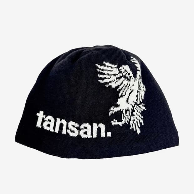 탄산마그네슘 자카드 비니 블랙