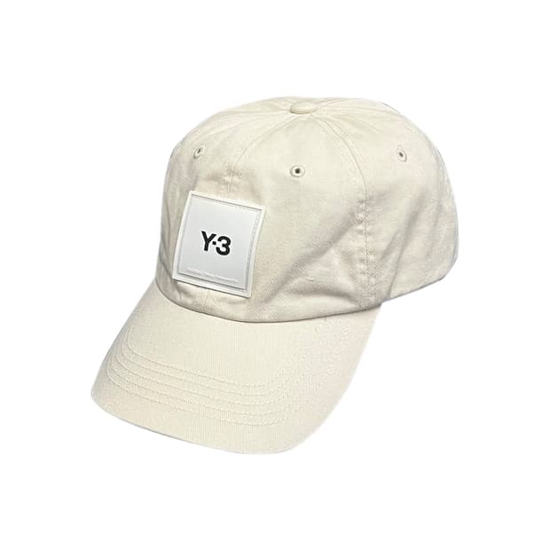 아디다스 Y-3 요지 야마모토 스퀘어 라벨 볼캡 모자
