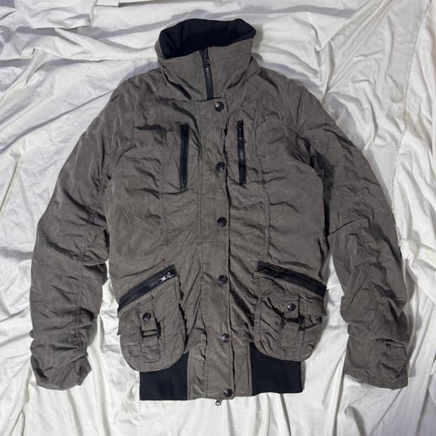 Sorridere 셔링 디테일 밀리터리 자켓 y2k lgb