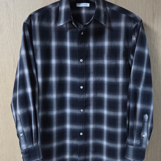 (착샷) 프릭스스토어 체크 셔츠 옴브레