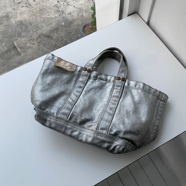 [Kapital] 실버 캔버스 토트백