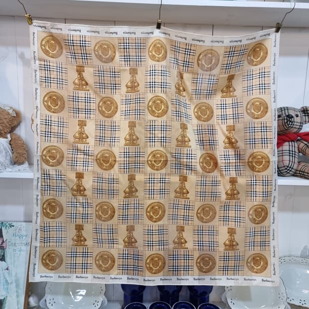 버버리(Burberrys) 빈티지 체크 면 손수건/쁘띠 스카프