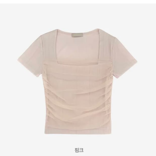 셔링 스퀘어넥 반팔 윪니 증명사진 추천템