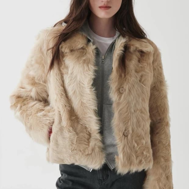 ore 케이트칼간 램스킨 퍼자켓