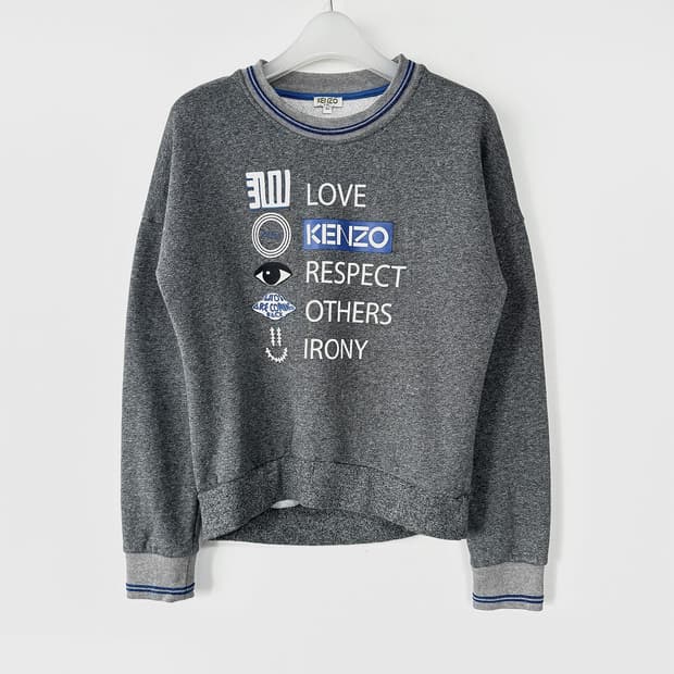 겐조 그래픽 로고 기모 맨투맨