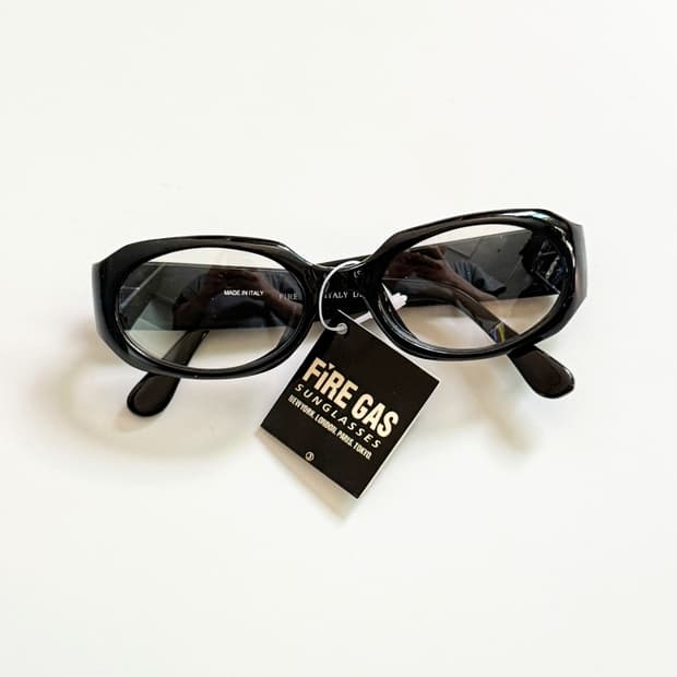 90s FIRE GAS 볼드 오벌 투명틴트 빈티지 선글라스