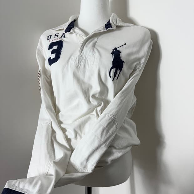 폴로 대장 성조기 카라 롱슬리브