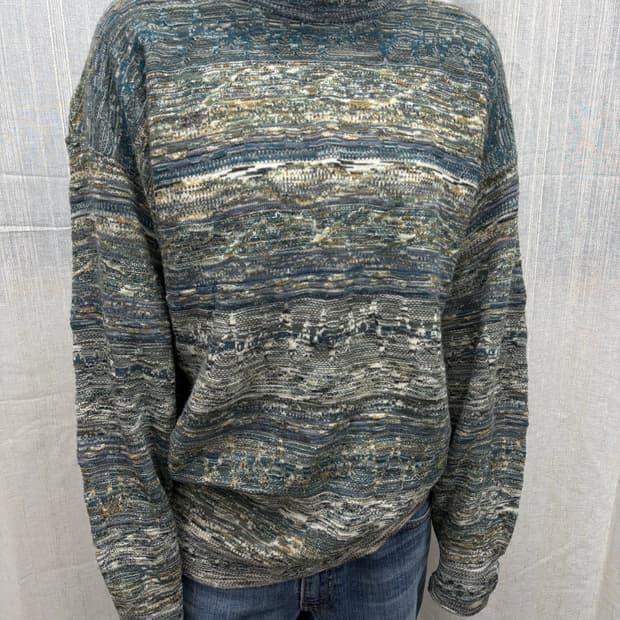 코코모 빈티지 에스닉 케이블 울니트