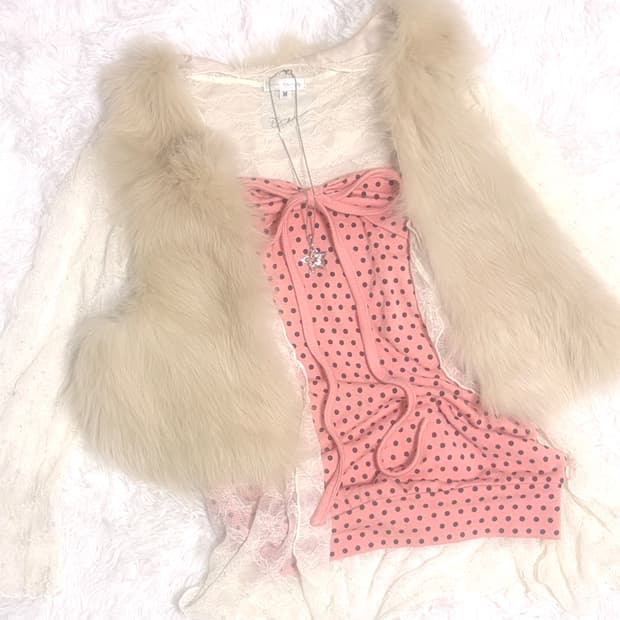 오네갸루 히메갸루 페어리 땡땡이 도트 코디세트 별 목걸이 포함