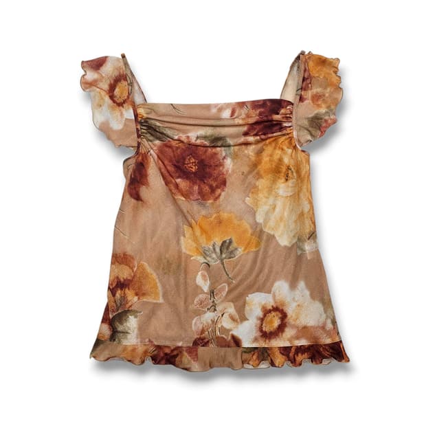  Flower Top 페어리 그런지 플라워 탑