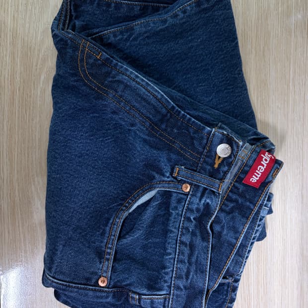 슈프림 진청 데님 배기 30