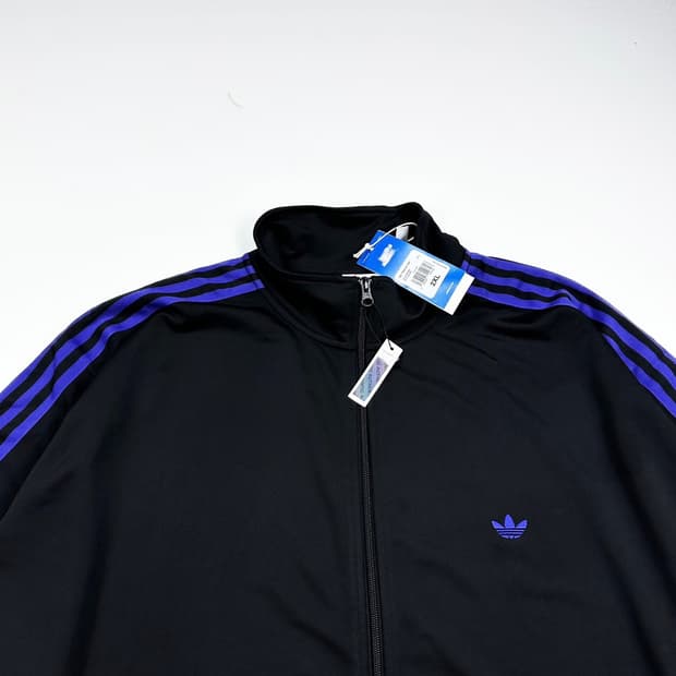 아디다스 베켄바우어 블랙 퍼플 오버핏 트랙탑 져지 (XXL)