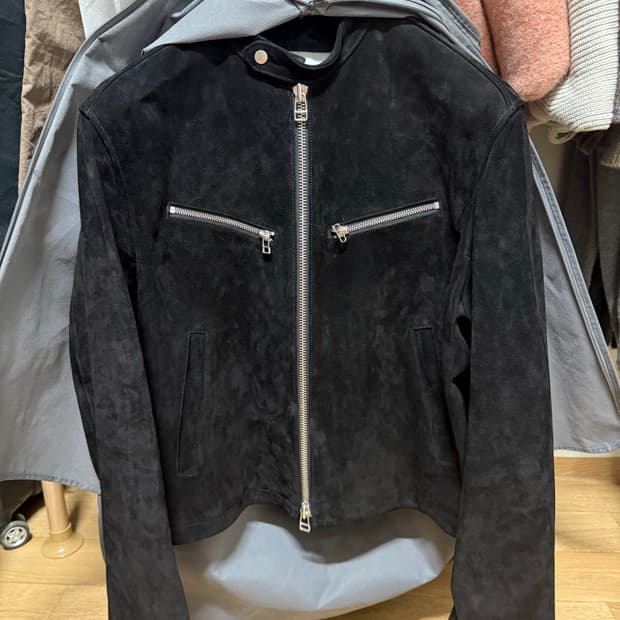 토니웩 스웨이드 레이서 자켓 L