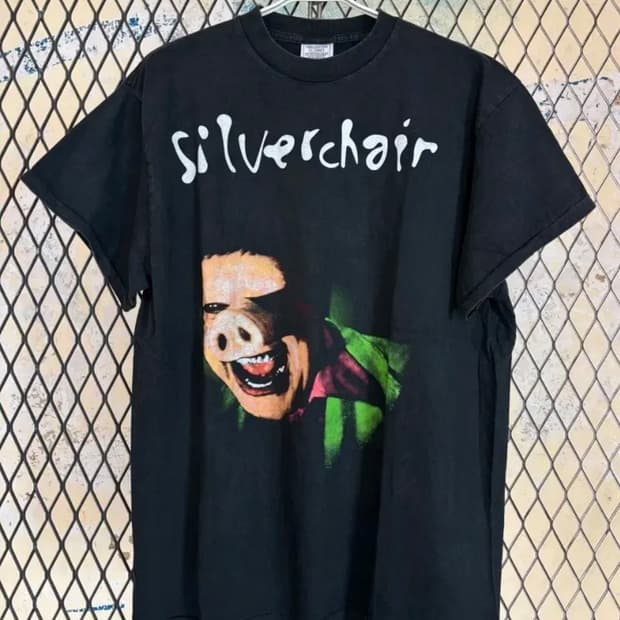 실버체어 빈티지 밴드티