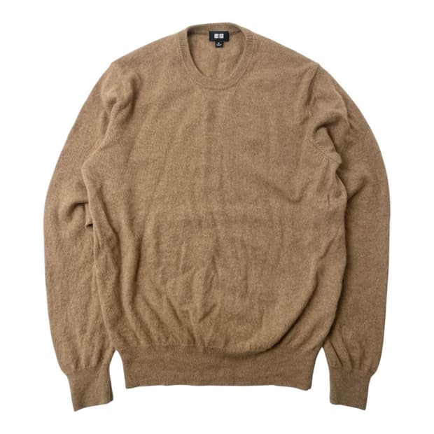 [중고] 유니클로 캐시미어 크루넥 스웨터 베이지 M
