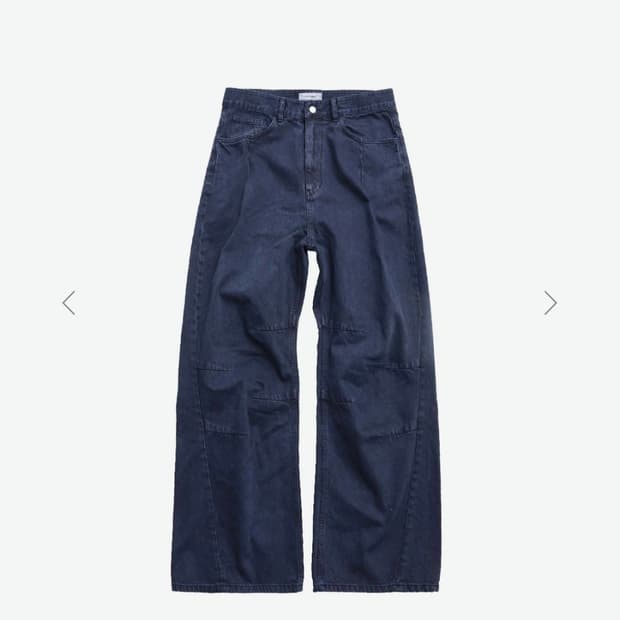 999 휴머니티 AV PLEATS DYED DENIM PANTS 2사이즈