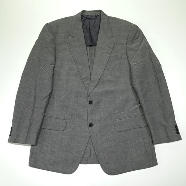 CL485 L 올리버 발렌티노 90s 이태리판 울 차콜그레이 블레이저 