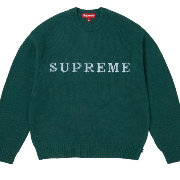 슈프림 그린 니트 