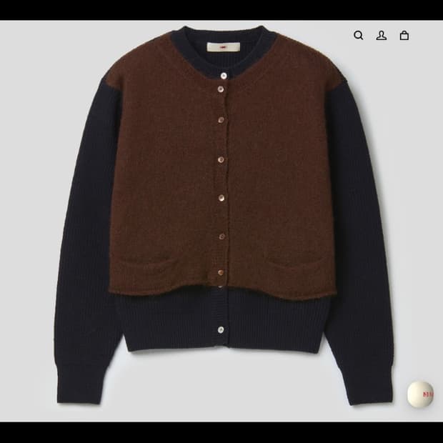 MMIC OVERLAP CARDIGAN (NAVY)