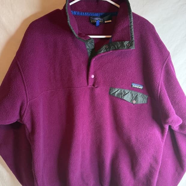90s 파타고니아 신칠라 스냅-T 퍼플/그레이 USA