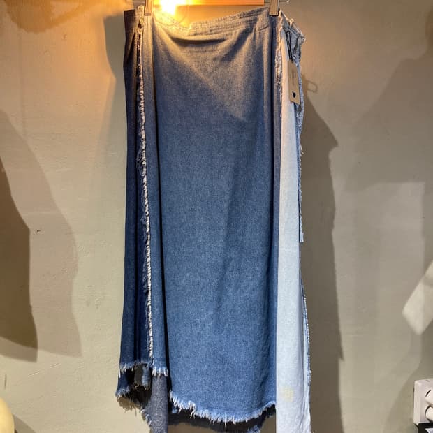 니코앤드 패치 데님 랩스커트