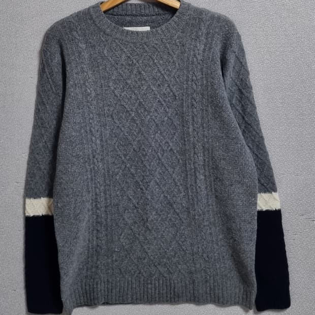 M ) 디스이즈네버댓 램스울100% 그레이 니트